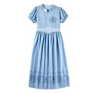 NWT Beetlejuice Silky Short Sleeve Nightgown Beetle Juice Gown 90311226 Blue S